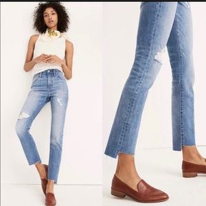 COPY - Madewell The High Rise Slim Boy Jean Lita Wash Step Hem Edition 4/27 J79…